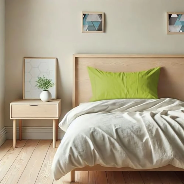 ECOMMERC3 Kissenbezug, 105 cm, extra weich und bequem, Pistazienfarben, atmungsaktiv, leicht zu waschen, Pistazie – Bild 6