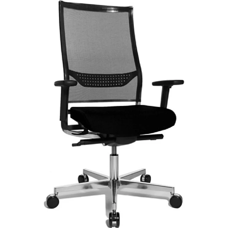 Topstar BG19TWW500 Bürostuhl New Alu Art, Bezug schwarz – Bild 1