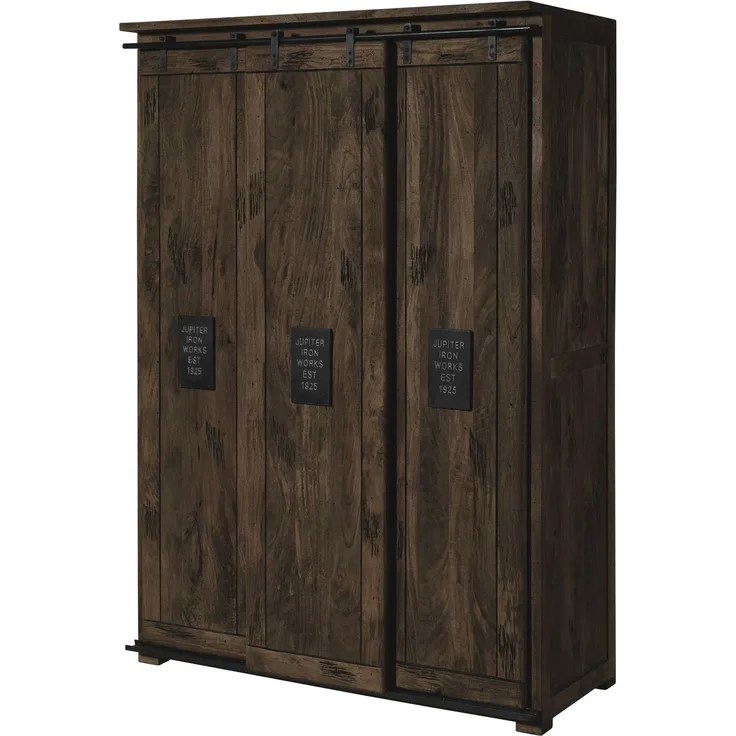 Kleiderschrank Mango 140x65x200 grau lackiert RAILWAY #269