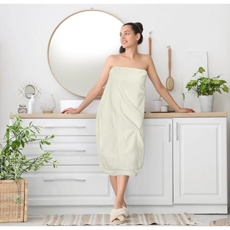 Utopia Towels,Luxuriöses Jumbo-Badetuch,100% ringgesponnene Baumwolle, extra großes Badetuch – superweiches Hotel-Qualitätshandtuch (89x178 cm, 2er-Pack) (Elfenbein) – Bild 7