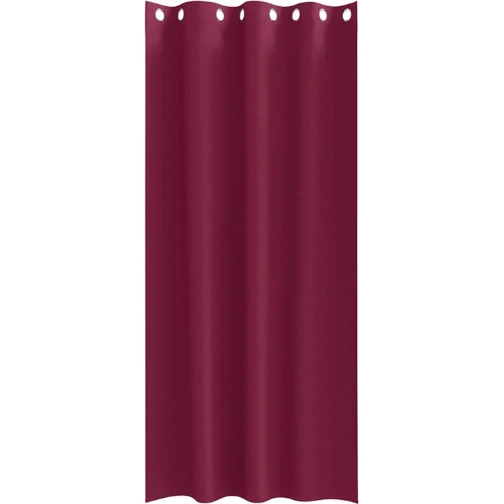 vidaXL Verdunkelungs-Vorhänge mit Ringen 2 stk. Weinrot 245 x 140 cm 4107356 – Bild 4