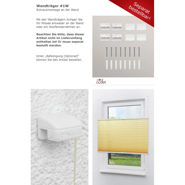 Lysel Outlet - Plissee Select Crush Hellgelb - Plissee in der Größe (Bx H) 120cm * 130cm – Bild 9