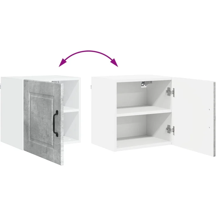 vidaXL Wandschrank PORTO 2 stk. Betongrau 40 x 31 x 40 cm 885232 – Bild 12