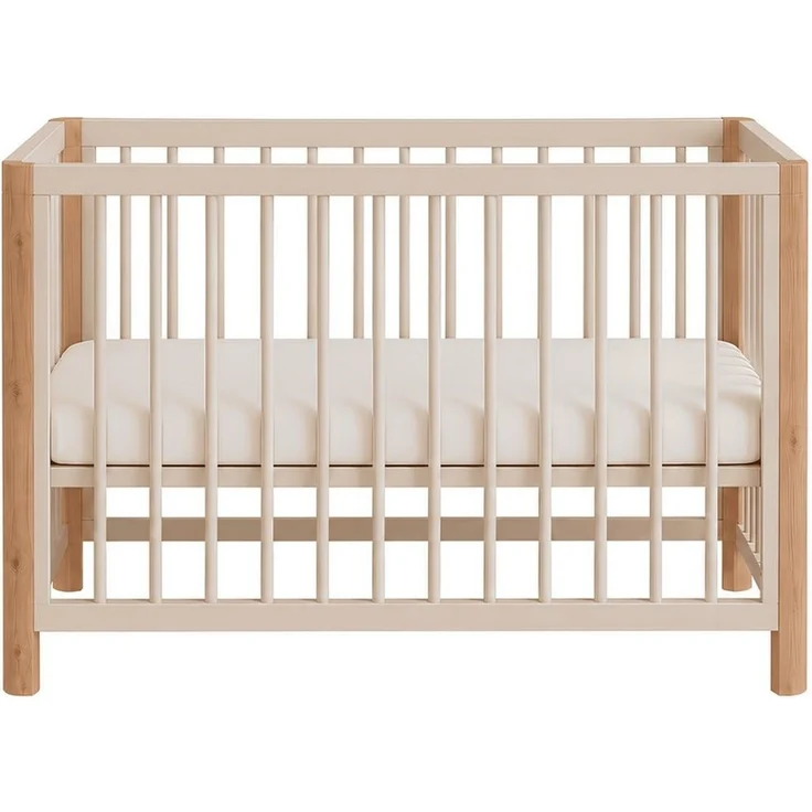 Baby-Delux Babybett Lio Schutzgitter umbaubar, Kinderbett Gittebett 60x120 Barriere Matratze – Bild 3