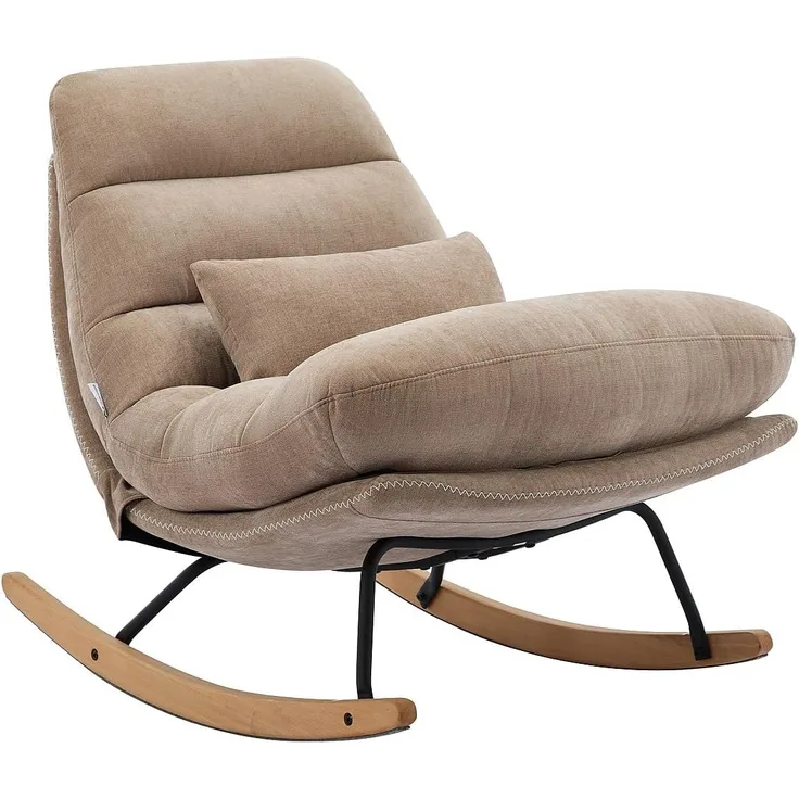 Vente-unique - Schaukelsessel - Stoff - Taupe - RELIACO