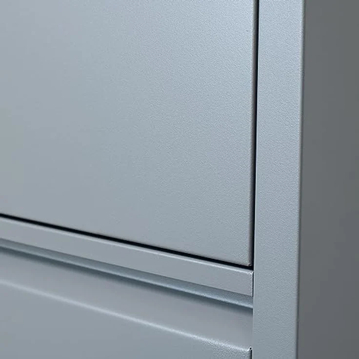 ebuy24 Pisa Schuhkipper, Grau, Metall, 4 Klappen/Türen, 50x140x16 cm, Garderobe und Schuhaufbewahrung – Bild 9