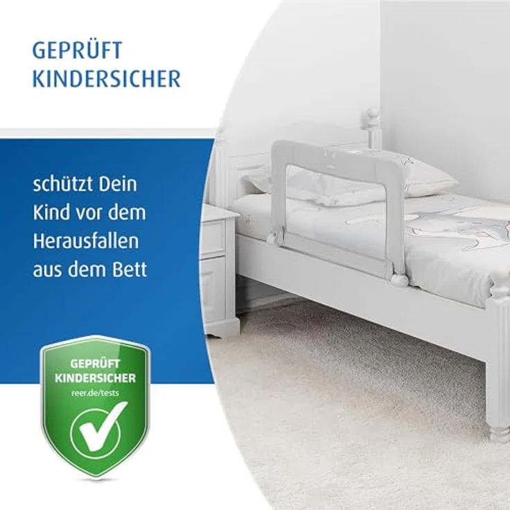 REER 'ByMySide' Bettschutzgitter grau, 150 cm – Bild 3
