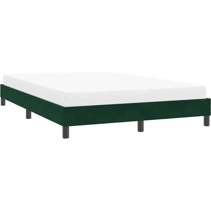 Doppelbett, Bettgestell Modernen ohne Matratze Dunkelgrün 140x220 cm Samt d2373e – Bild 4