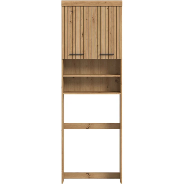 Waschmaschinenumbauschrank >Scout< in Artisan Eiche Dekor - 63x191x24cm (BxHxT) – Bild 2