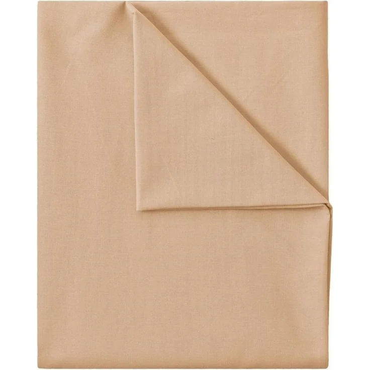GREEN MARK Textilien Klassische Bettlaken – Flaches Laken aus 100% Baumwolle, ohne Gummi, hautfreundlich, pflegeleicht, bei hohen Temperaturen waschbar – Sand beige – 150x250 cm – Bild 3