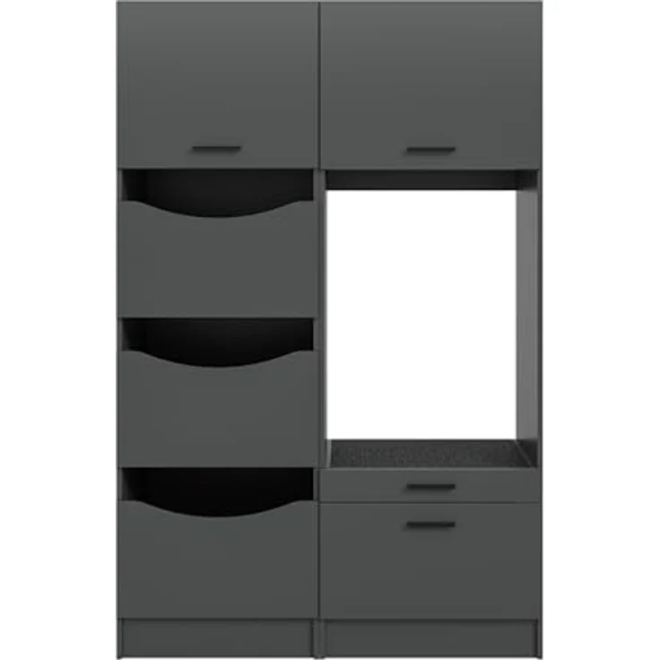 Waschmaschinenumbauschrank >Free< in Anthrazit - 126x195x68cm (BxHxT) – Bild 4