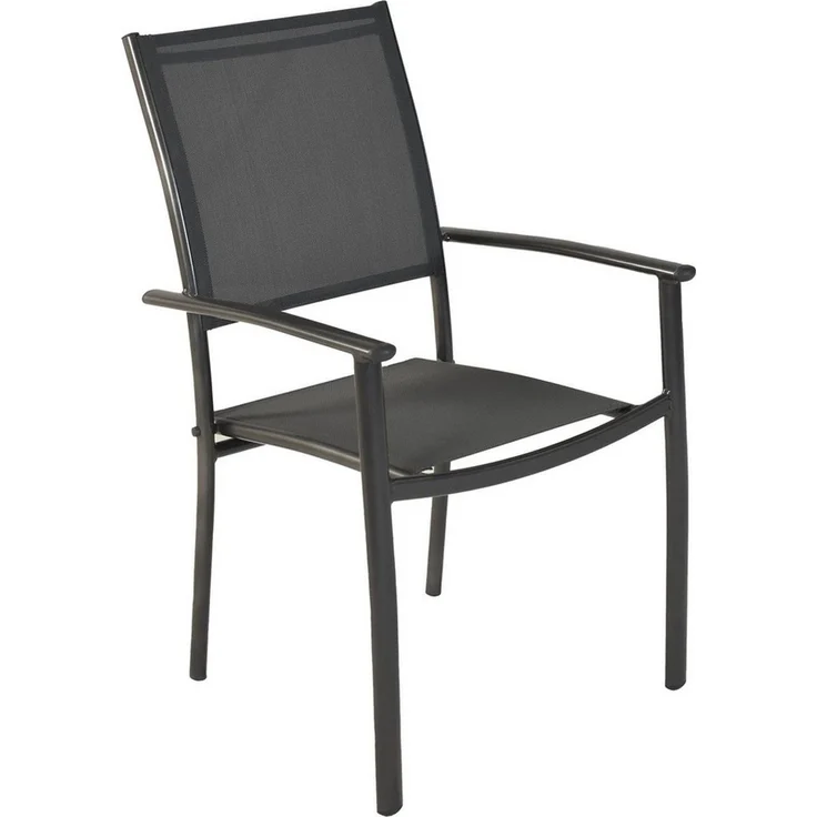 MERXX Balkonset »Milano«, (Set, 3-tlg), Sessel stapelbar, matte Glasplatte – Bild 3