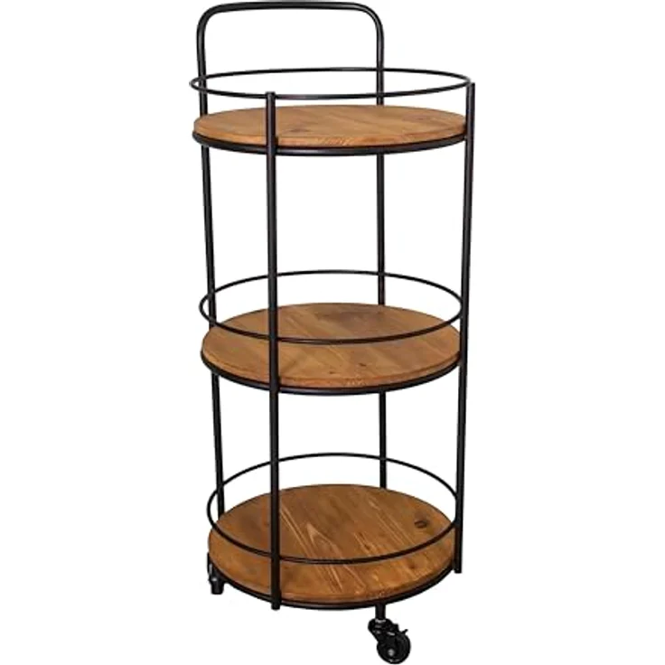 Antic Line Servierwagen aus Holz u. Metall Industrial SEB17494 – Bild 2