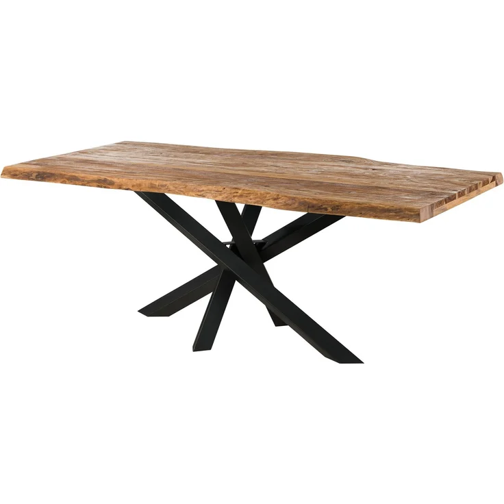 Baumtisch Sheesham 240x100x79 natur sandgestrahlt / Mikado-Beine anthrazit matt FREEFORM 5 – Bild 8