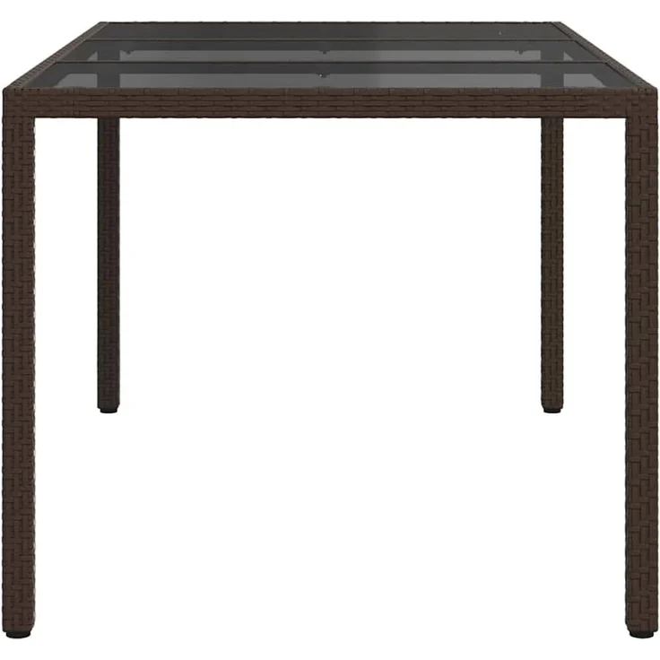 vidaXL Gartentisch Braun 150 x 90 x 75 cm Poly-Rattan 362539 – Bild 8