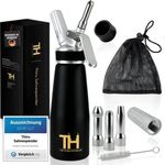 Thiru Sahnesyphon Sahnespender, Sahnespender inkl. eBook mit 50 exklusiven Dessert- und Kuchenrezepten