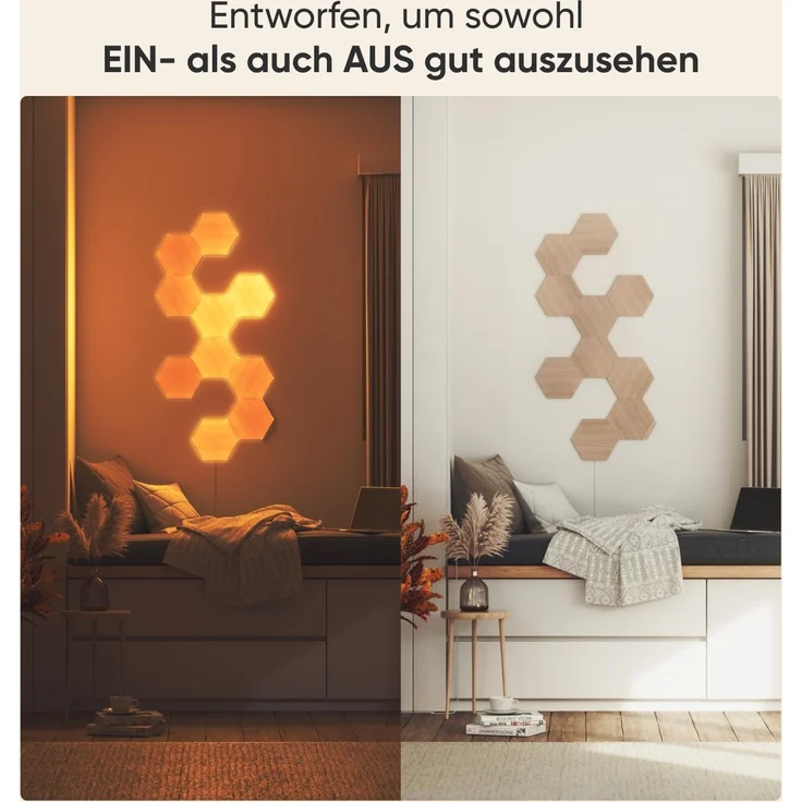 Nanoleaf Elements Wood Look Hexagons Starter Kit - 13 PK EEK G – Bild 3