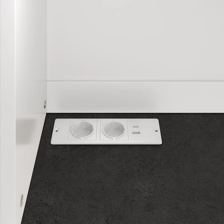 Buffetschränke, Esszimmer-Hochschrank 120×40×180 cm, mehrstufigem Stauraum, integrierter Steckdose sowie USB-C- und USB-A-Anschlüssen,Mit farbigem Lichtstreifen, Weiß – Bild 17