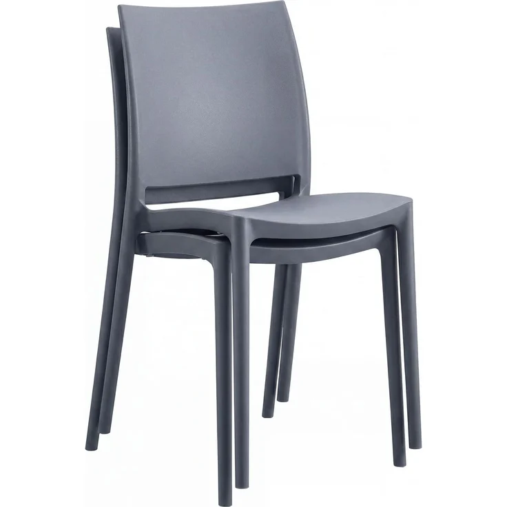 Gartenmöbel-Set GRETA mit 2 Stühlen - 156x72x81cm, Kunststoff, Grau | Balkonset Gartenset Tisch mit Stühlen Bistroset Outdoor – Bild 6