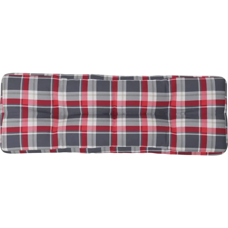 vidaXL Palettenkissen Rot Karomuster 120x40x12 cm Stoff 360636 – Bild 1