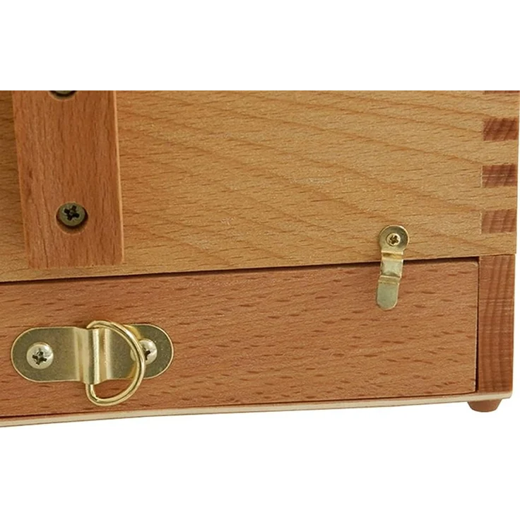 Artina Aufbewahrungsbox Malkasten Vannes, Malkoffer mit 4 Staufächern, 39x23x17,5 cm, Utensilienbox, Holzkoffer,Bastelkoffer mit Tragegriff - Nähkasten – Bild 6