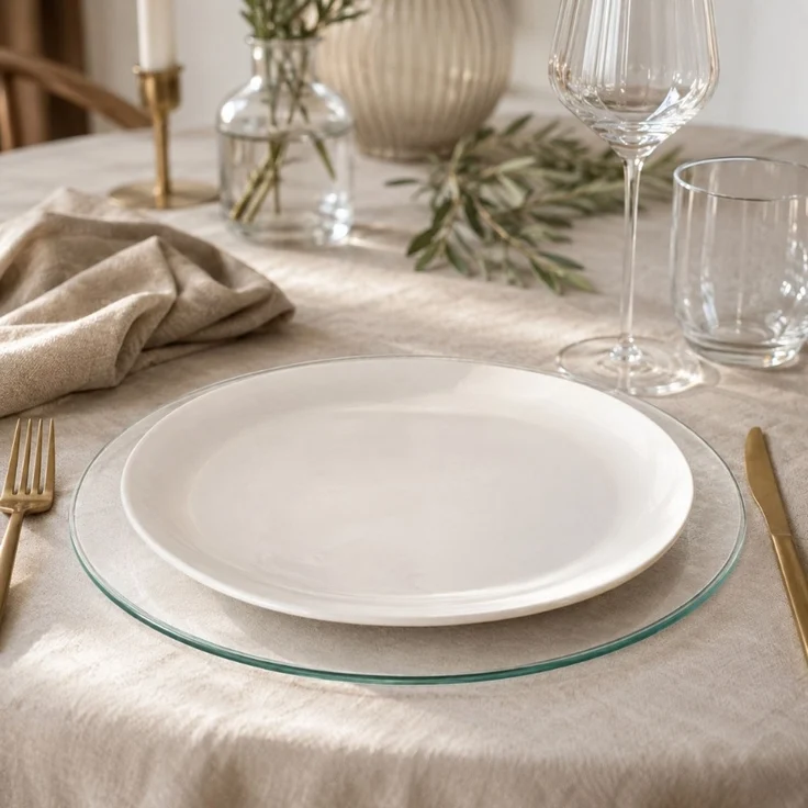 Glasplatte TERRY 40cm Rund Gehärtetes Glas Scheibe Kaminplatte Bodenplatte – Bild 4
