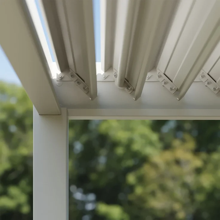 Weide 'Classic' Pergola, freistehend, Aluminium / Stahl weiß, 300 x 300 x 255 cm – Bild 8