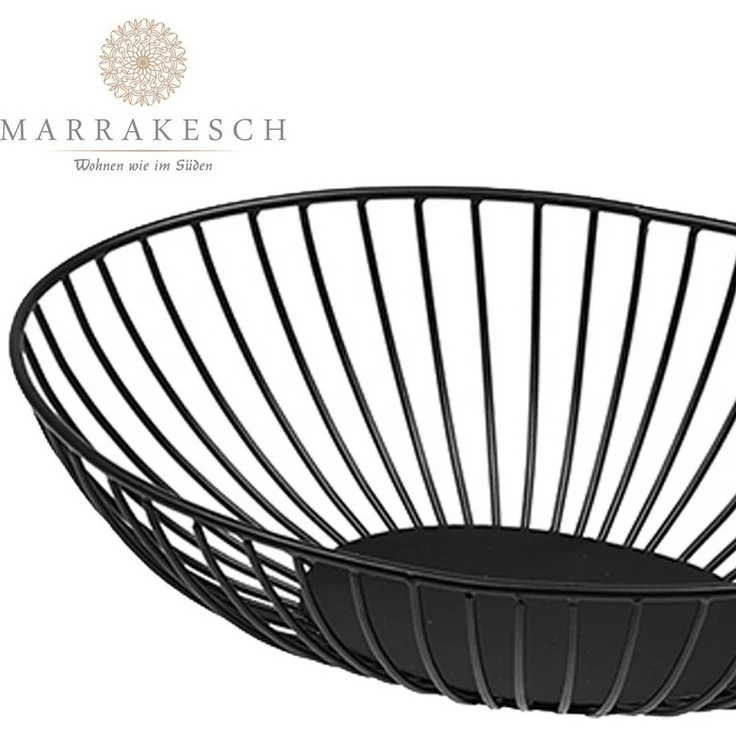 Marrakesch Orient & Mediterran Interior Obstschale Skandinavische Obstschale Obstkorb Abisko Oval, Dekoschale, Brotkorb, (1-tlg) – Bild 2