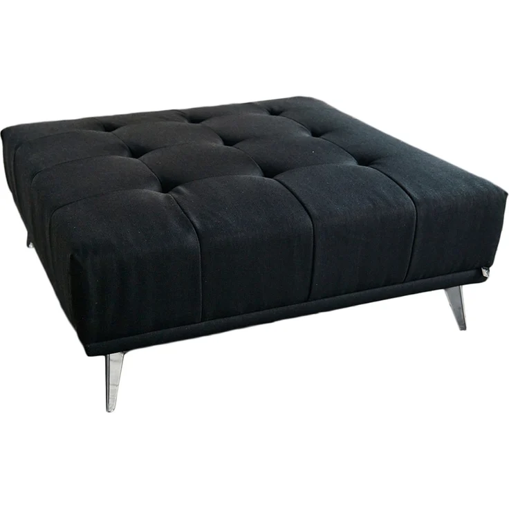 KAWOLA Hocker WIOLO velvet schwarz 42 x 110 x 110 cm – Bild 3