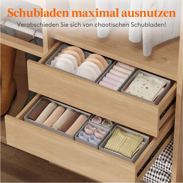 Lifewit Aufbewahrungsdose Schubladen Organizer, Schrank Schubladen Ordnungssystem (6 St) – Bild 3