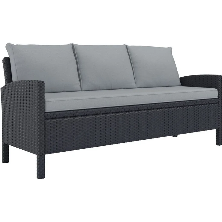 KONIFERA Gartenlounge-Set »Brooklyn«, (Set, 12-tlg, 1x 3er Sofabank, 2 Sessel, Tisch 66x120x74 cm, inkl. Auflagen), Stahl/Polyrattan – Bild 2
