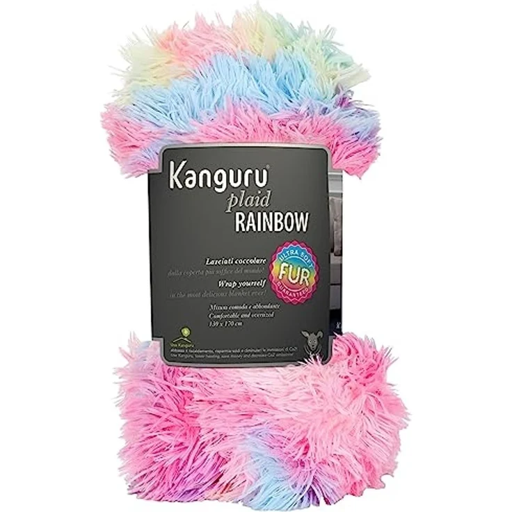 KANGURU Regenbogen-Karo / Teppich 130 x 170 cm – Bild 4