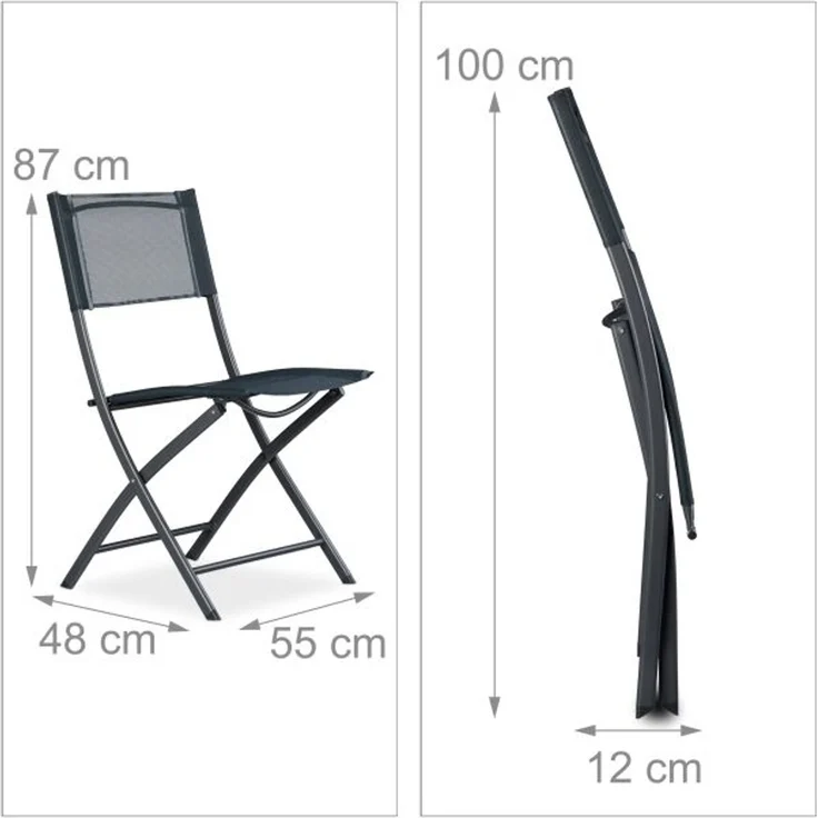 Klappstuhl Balkon 2er Set 10020944 – Bild 4