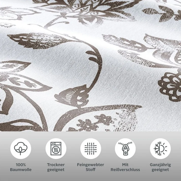 OTTO home Bettwäsche Nordby, Renforcé, 2 teilig, Bettwäsche aus Baumwolle, skandinavisches Design, ab Größe 135x200 cm – Bild 3