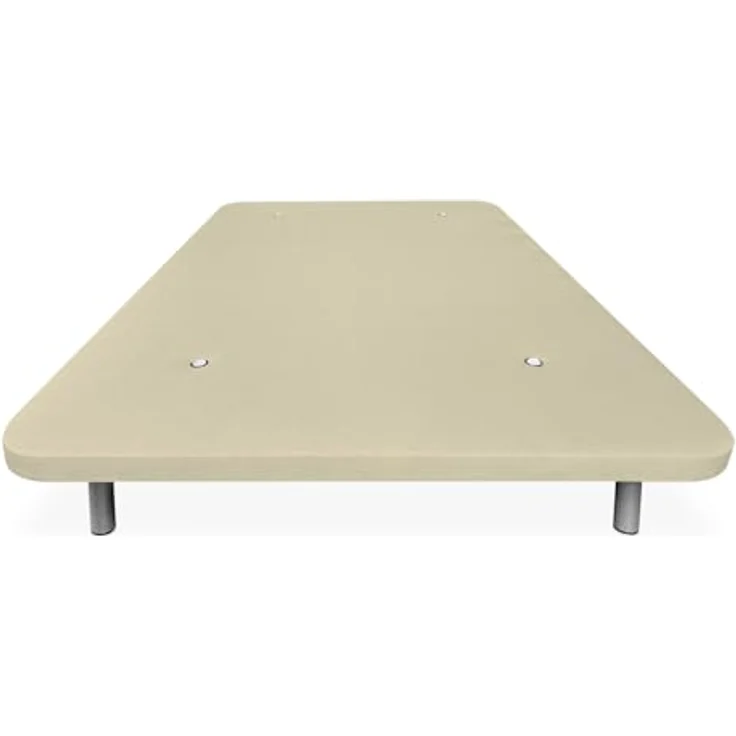 DUÉRMETE ONLINE - Extra Robustes 3D-Polsterbett mit großer Stabilität und 5 Querstangen + 6 Metallfüße mit Gewinde von 25 cm, 90x190, Beige – Bild 2