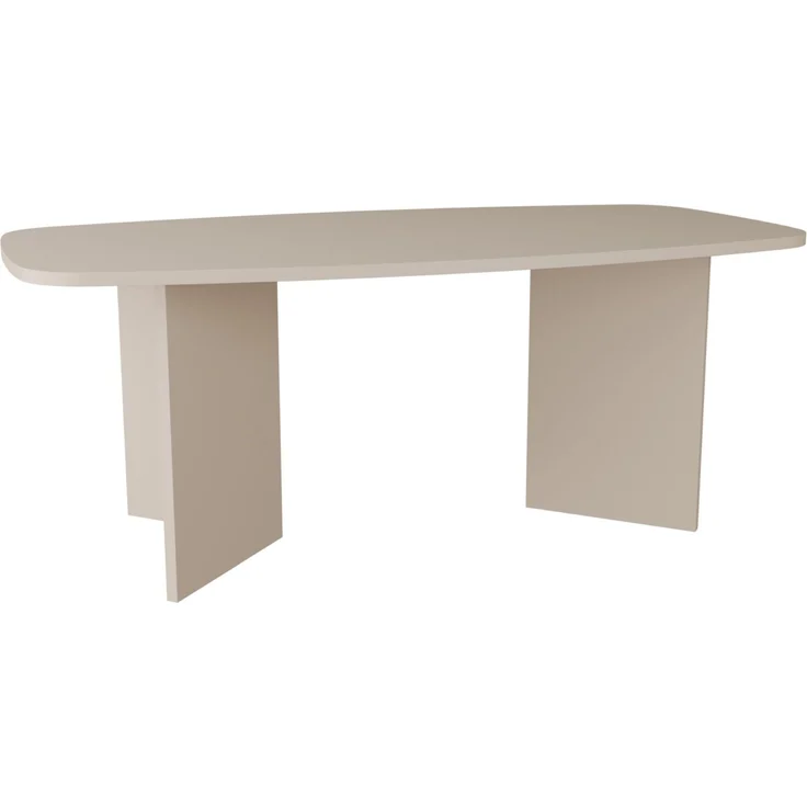 Selsey ‘Piano’ Esstisch mit abgerundeten Ecken Kaschmirgrau 190 x 100 cm – Bild 1