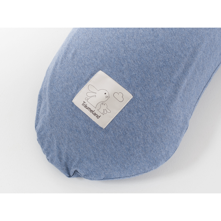 Träumeland Bezug für Sillkissen, 180 cm, atmungsaktiv & waschbar, 100 % Baumwoll-Jersey, Blau – Bild 2