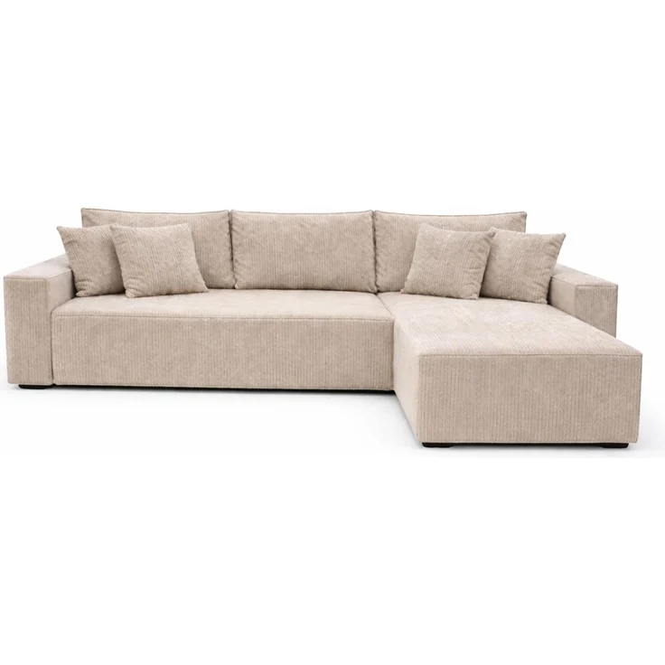 KRISAN MÖBEL Ecksofa EDEN in Beige 235 x 75 x 144 cm, modernes Ecksofa mit Schlaffunktion Links und Rechts montierbar – Bild 1