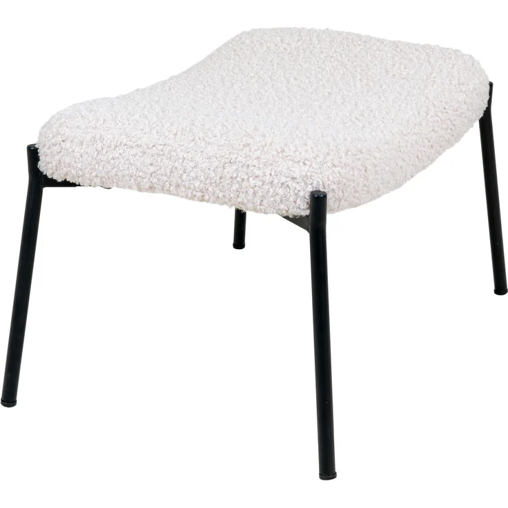 Fußhocker >Glasgow< in Weiss, Stoff - 61x36x41cm (BxHxT) – Bild 4