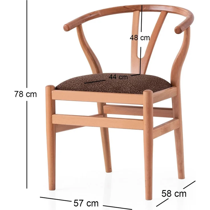 Skye Decor 'Magma - 4401' Stuhl, Eiche / Braun, 57 x 78 x 58 cm – Bild 3