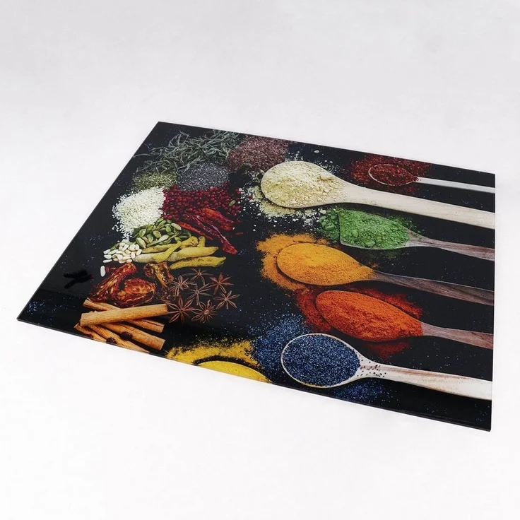 queence Herd-Abdeckplatte Gewürze - Rutschfeste Abdeckung für Herd - Küchenwand Schutz, Acrylglas, (1 tlg) – Bild 4