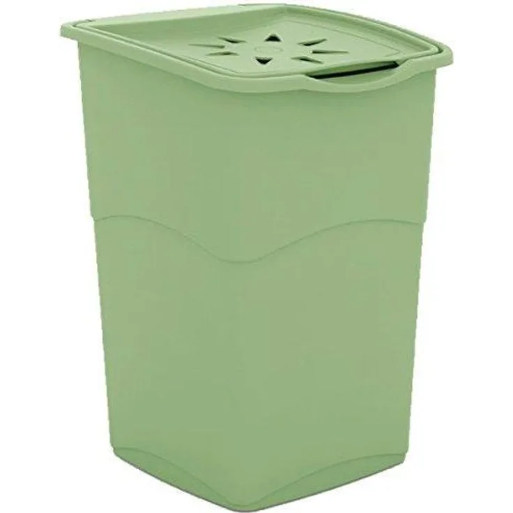 Kis 6703000 0646 02 Wäschebox Koral, 47 L, Plastik, grün, 38 x 37 x 53 cm