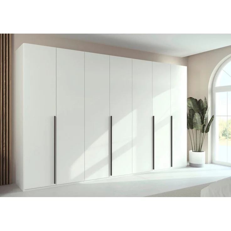 rauch Kleiderschrank Drehtürenschrank Schrank Garderobe Wäscheschrank BESTSELLER MONTCLAR (3 Ausstattungen BASIC/CLASSIC/PREMIUM (SOFT-CLOSE), Breiten 201-400 cm) Front in Glas/Hochglanz/Dekor/Grauspiegel in 5 Breiten MADE IN GERMANY – Bild 2
