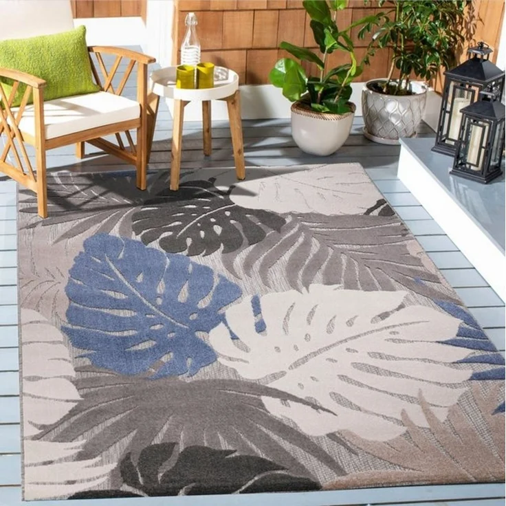 Sanat Teppich Floral Outdoor, rechteckig, Höhe: 6 mm, In- und Outdoor geeignet, florales Design, Balkon, Terasse – Bild 4