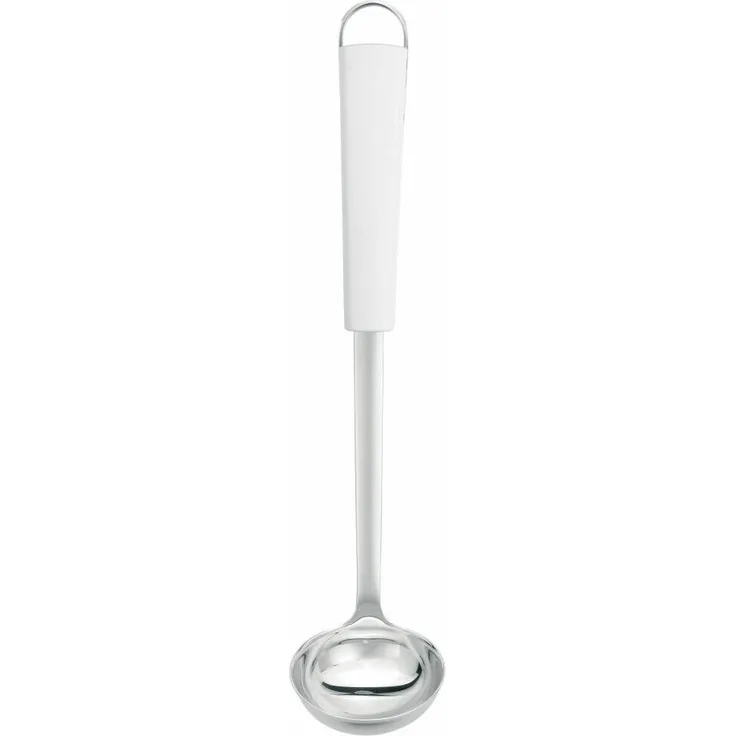 Brabantia Küchenhelfer Essential, Sossenlöffel/-Kelle, Weiß und Edelstahl, 400506