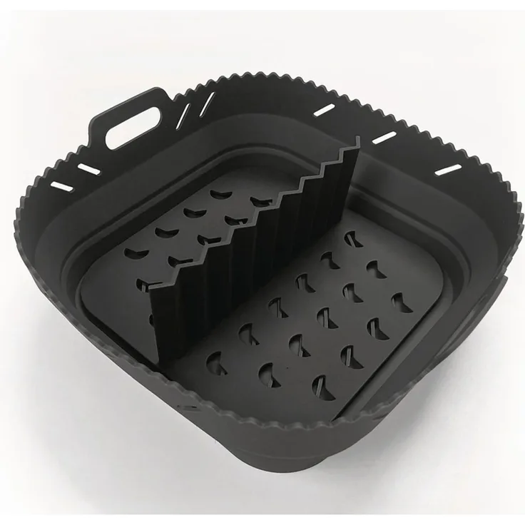 GOURMETmaxx Silikonform 21x21x8 cm mit Trennwand faltbar hitzebeständig bis 230°C Backform 6 Stück