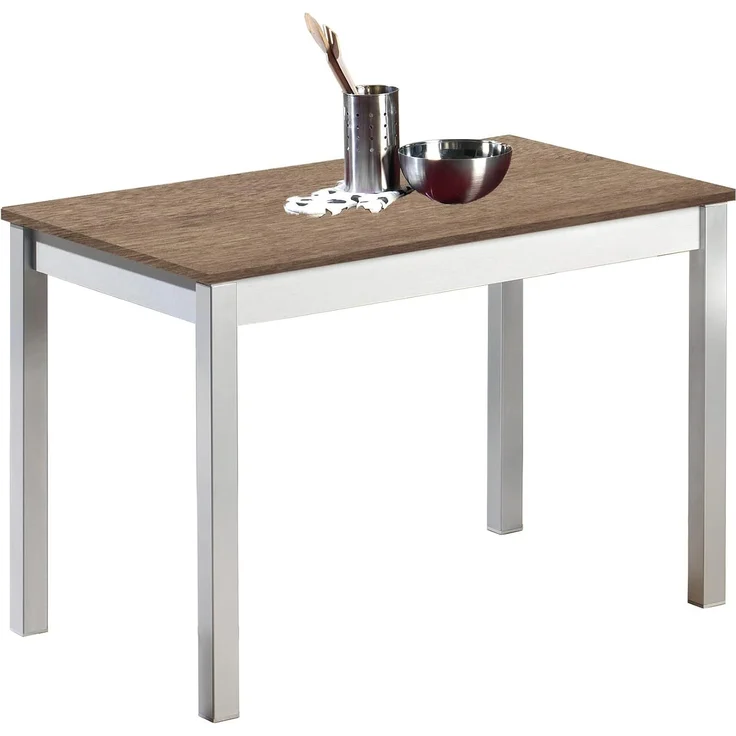 ASTIMESA Fija Küchentisch, Metall, Eiche, 100x60 cm – Bild 1