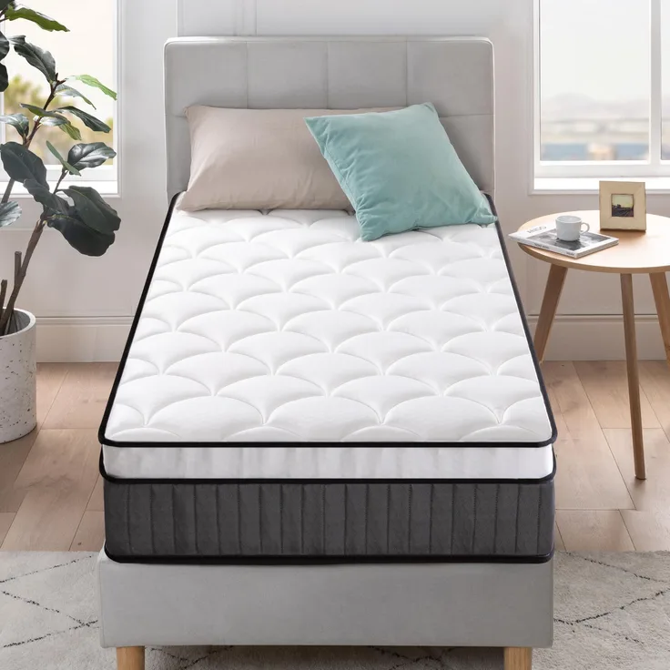 Zinus Matratze, 90 x 190 cm, Memory-Schaum, Dicke 25 cm, Einzelmatratze, Hybrid, Schaumstoff & Taschenfedern, langlebig & atmungsaktiv – Öko-TEX zertifiziert