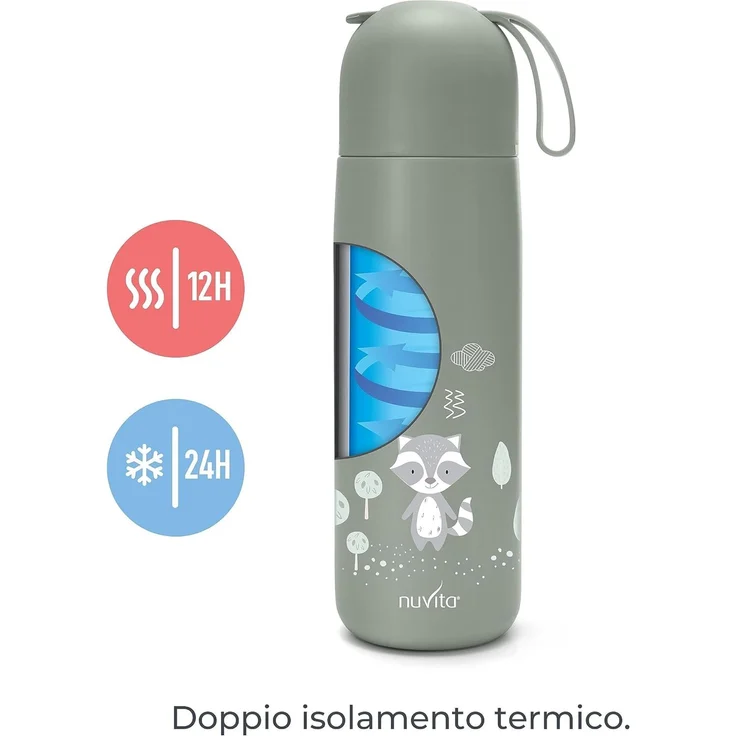Nuvita 4435 | Thermoskanne für heiße und kalte Speisen | Thermobehälter für warme Lebensmittel | Babynahrungsbehälter | Thermosflasche | Thermosflasche | Thermos | Heiße Speisen | Powder Blue – Bild 6