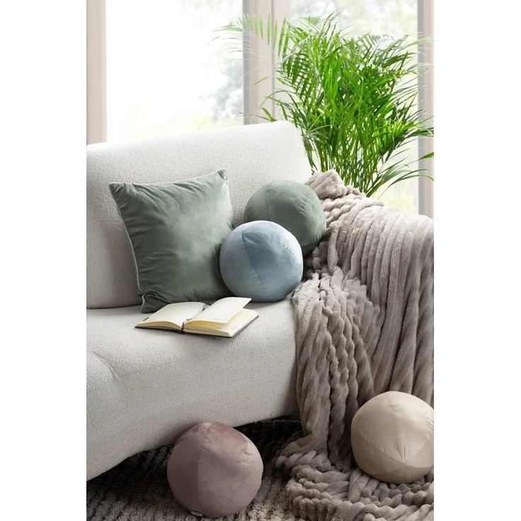 Eurofirany Dekokissen Kugelkissen Kugelformiges Kissen Ball Samt Velvet, besonders weich, dekorativ und designvoll 24 cm – Bild 4